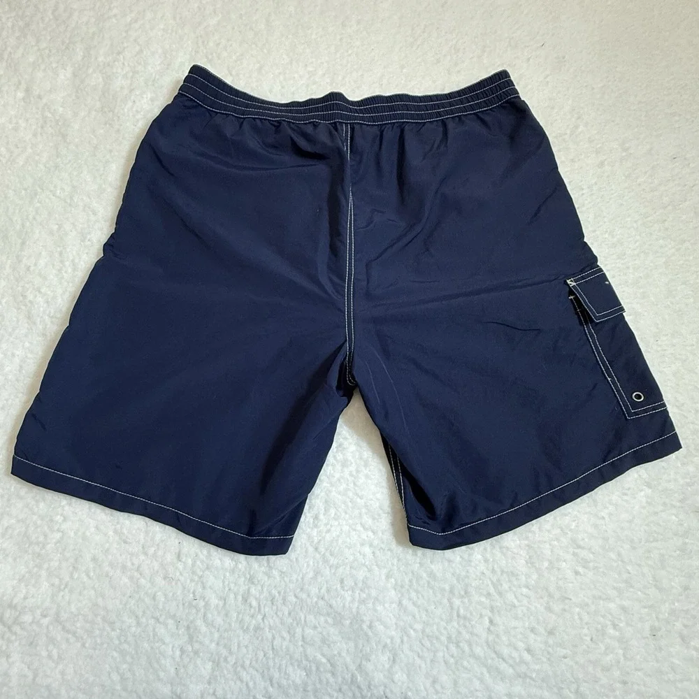 Polo Ralph Lauren Swim Shorts Mens M Lined Board Shorts Nylon Blue Solid